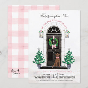 Convite Festa de Feriado de Retriever no Laboratório de Ch