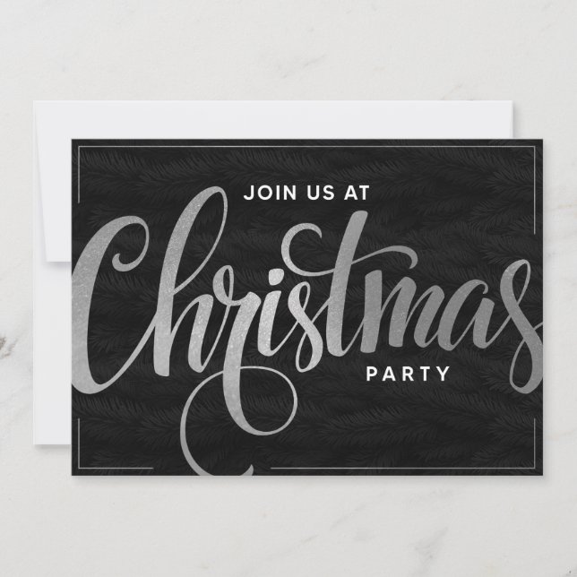 Convite Festa de Feriado de Script de Tendência do Ouro El (Frente)