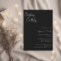 Festa de Feriado de Script Moderno dos Cocktails d