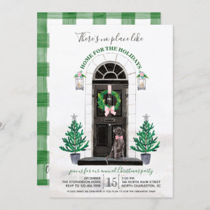 Convite Festa de Feriado do Laboratório Preto do Labrador 