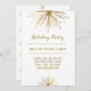 Convite Festa de Feriado em Estrela do Partido Moderno do 