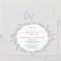 Festa de Feriado Simples de Wreath Woodland