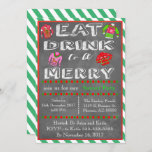 Convite Festa de Feriado Verde do Sweater Chalkboard<br><div class="desc">Convide seus amigos e família para sua festa de Natal de Natal com este convite elegante. Apresentando Sweatters de Natal, fonte Chalkboard, fundo verde Striped, pontos verdes e vermelhos. Para mais personalização, clique no botão "Personalizar" e use a ferramenta design para modificar este modelo. Se você preferir papéis mais grossos,...</div>