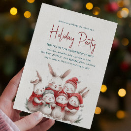 Convite Festa de Férias Brancas com Red Scarf