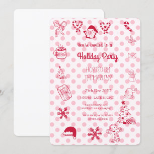 Convite Festa de férias com traje manual