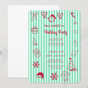Convite Festa de férias com traje manual