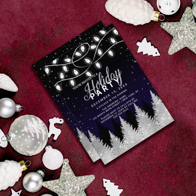 Convite Festa de Férias das Árvores Leves Brancas (Criador carregado)