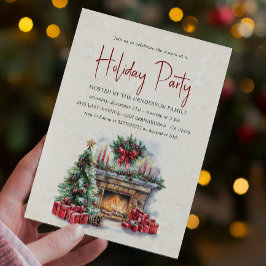 Convite Festa de Férias de Natal Cozy