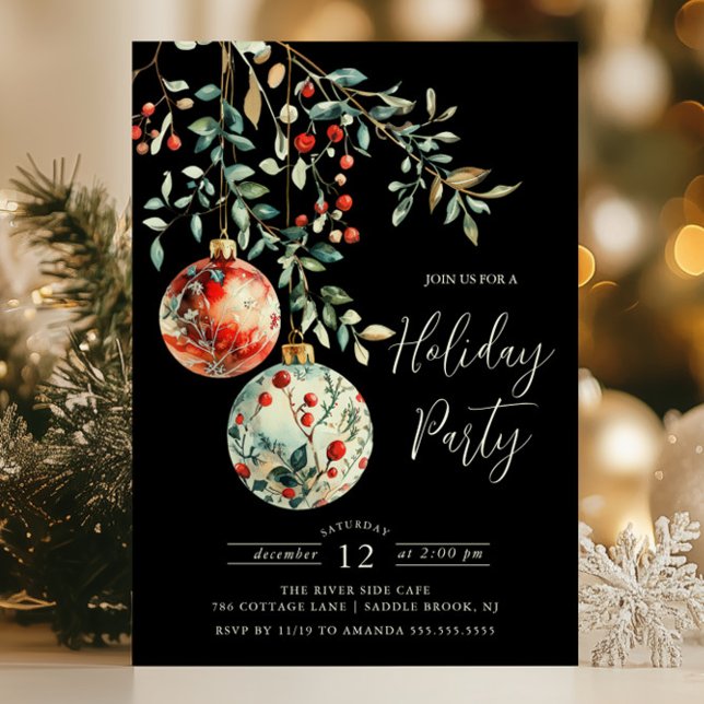Convite Festa de Férias de Natal Elegante (Criador carregado)