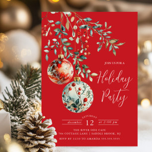 Convite Festa de Férias de Natal Elegante