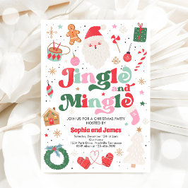 Convite Festa de Férias de Natal Jingle E Mingle