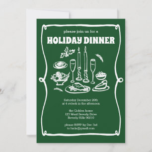 Convite Festa de Férias de Natal Whimsical PERSONALIZADA