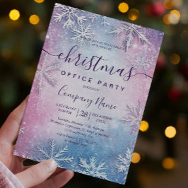 Convite Festa de Férias de Neve Colorida