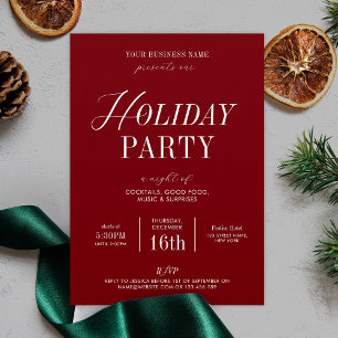 Convite Festa de Férias Elegante Natal comercial