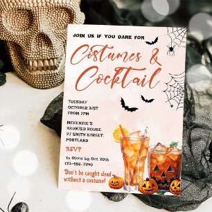 Convite Festa de Festa de Halloween e Cocktails