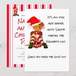 Convite Festa de Festa de Natal Engraçado Citação Elf