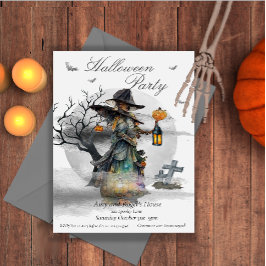 Convite Festa de Figuras de Bruxas do Halloween