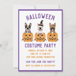 Convite Festa de Figuras de Halloween Bolinhos Franceses P