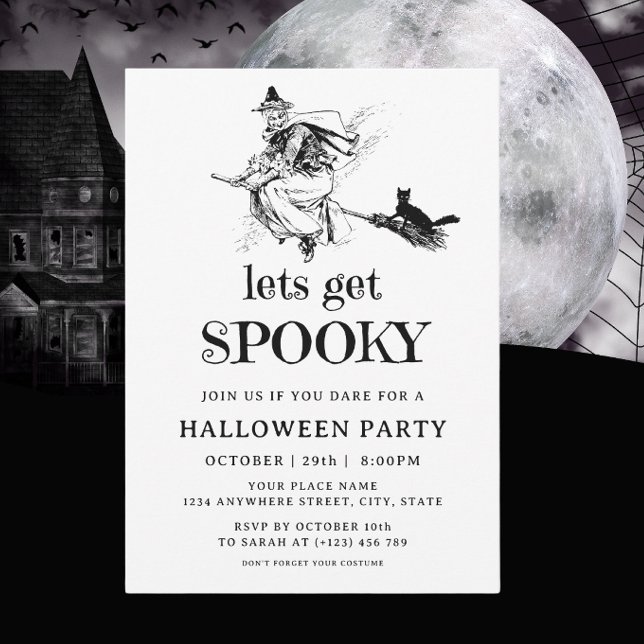 Convite Festa de Figurino do Adulto do Halloween de Bruxa  (Criador carregado)