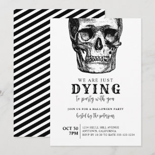 Convite Festa de Figurino do Halloween, Adulto do Crânio M