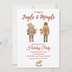 Convite Festa de Fim de Ano Jingle e Mingle Quebra-Nozes