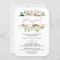 Festa de Fim de Semana do Charm Floral Rosa Dourad