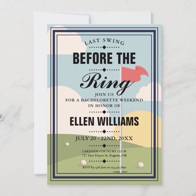 Convite Festa de Fim de Semana do Último Balanço de Soltei (Frente)