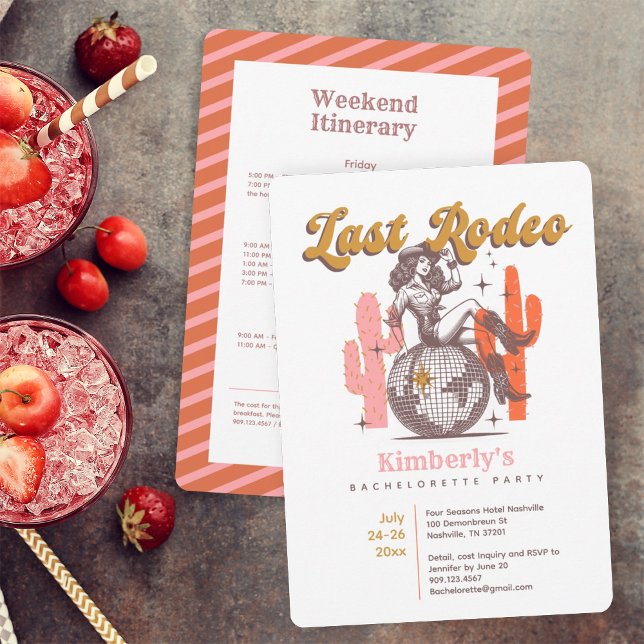 Convite Festa de Fim de Semana do Último Rodeo Bachelorett (Criador carregado)
