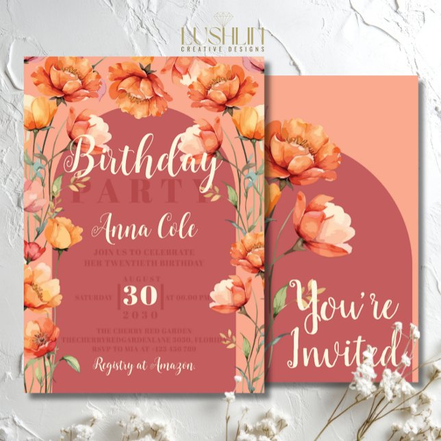 Convite Festa de Flores Russas, Festa de Flor Selvagem, An (Criador carregado)