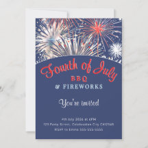 Festa de Fogos de Artifício de 4 de Julho Churrasc