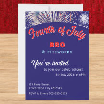 Festa de Fogos de Artifício de 4 de Julho Churrasc