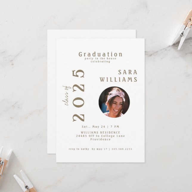 Convite Festa de Formando de Foto na Câmara (Frente/Verso In Situ)