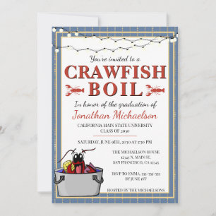 Convite Festa de Formandos da Universidade de Boil Crawfis