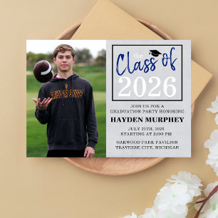 Convite Festa de Formatura 2026 Casa Aberta Foto Azul