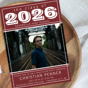 Convite Festa de Formatura 2026 Casa Aberta Foto Marrom