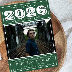 Convite Festa de Formatura 2026 Casa Aberta Foto Verde