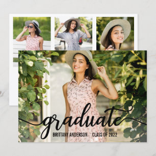 Convite Festa de formatura 4 da caligrafia moderna Foto