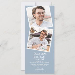 Convite Festa de Formatura 4 Foto Azul Poeira Festa de Gra