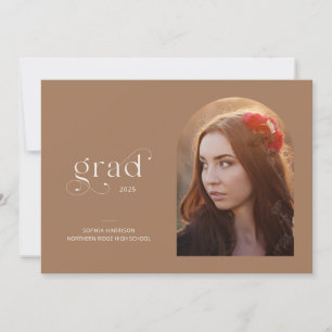 Convite Festa de formatura Arch Photo Earthy Brown 2022