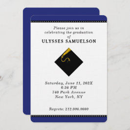 Convite Festa de formatura azul
