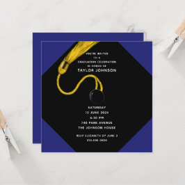 Convite Festa de Formatura Azul Real