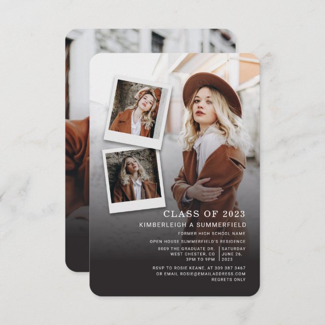 Convite Festa de formatura Colagem de Fotos 2024 (Frente/Verso)