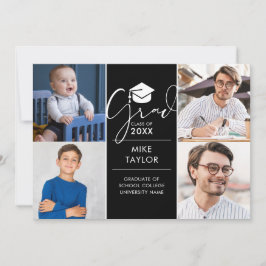 Convite Festa de Formatura com 4 Fotos Moderno de Antigame