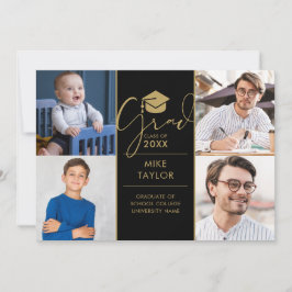 Convite Festa de Formatura com 4 Fotos Moderno de Antigame