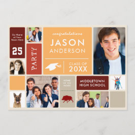 Convite Festa de formatura com as fotos & os slogan da