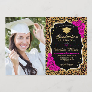 Convite Festa de formatura Com Foto - Impressão Leopardo R