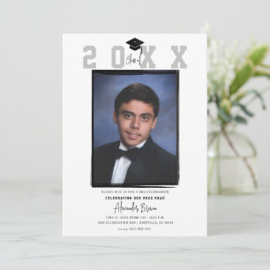 Convite Festa de Formatura com Foto Minimalista Tendência