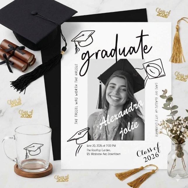 Convite Festa de Formatura com Foto Moderna da Turma de 20 (Criador carregado)