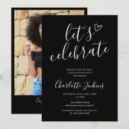 Convite Festa de Formatura com Foto no Script Black Lets C