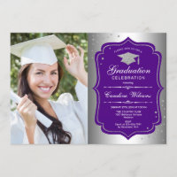 Festa de formatura Com Foto - Prata Roxo